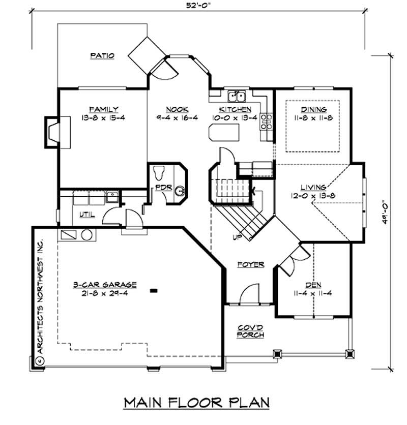 Floor Plan First Story of Ranch Plan #115-1448