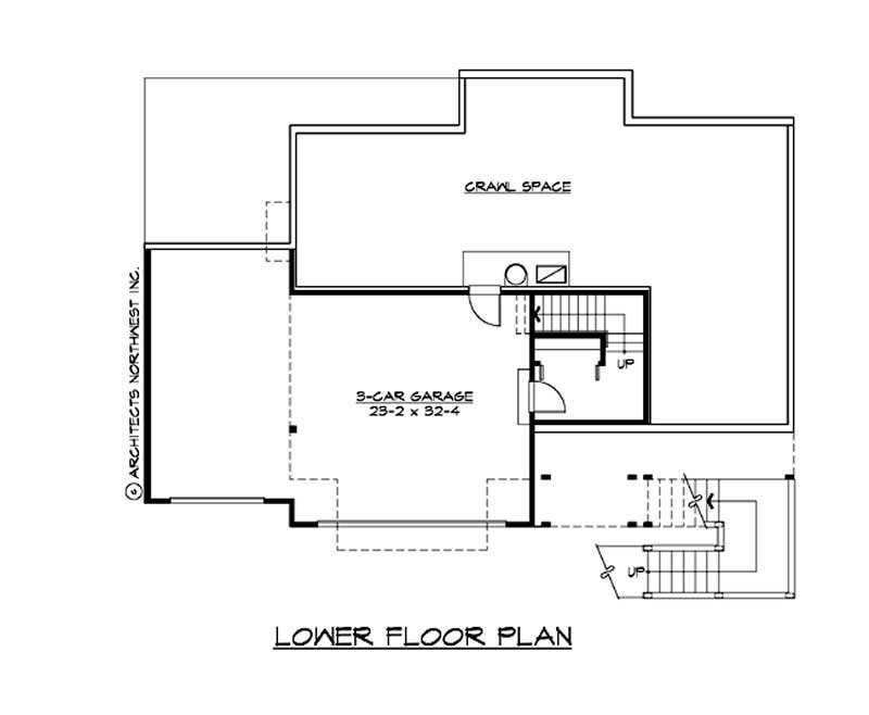 Floor Plan Basement of Country Plan #115-1450