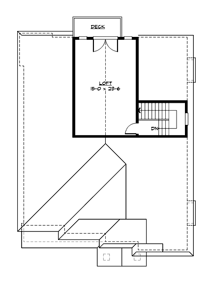 Floor Plan Third Story of Shingle Plan #115-1470