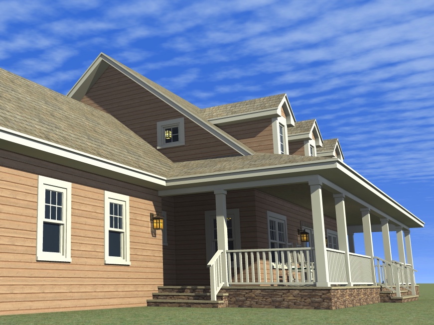 Home Plan Left Elevation of this 4-Bedroom,2265 Sq Ft Plan -116-1001