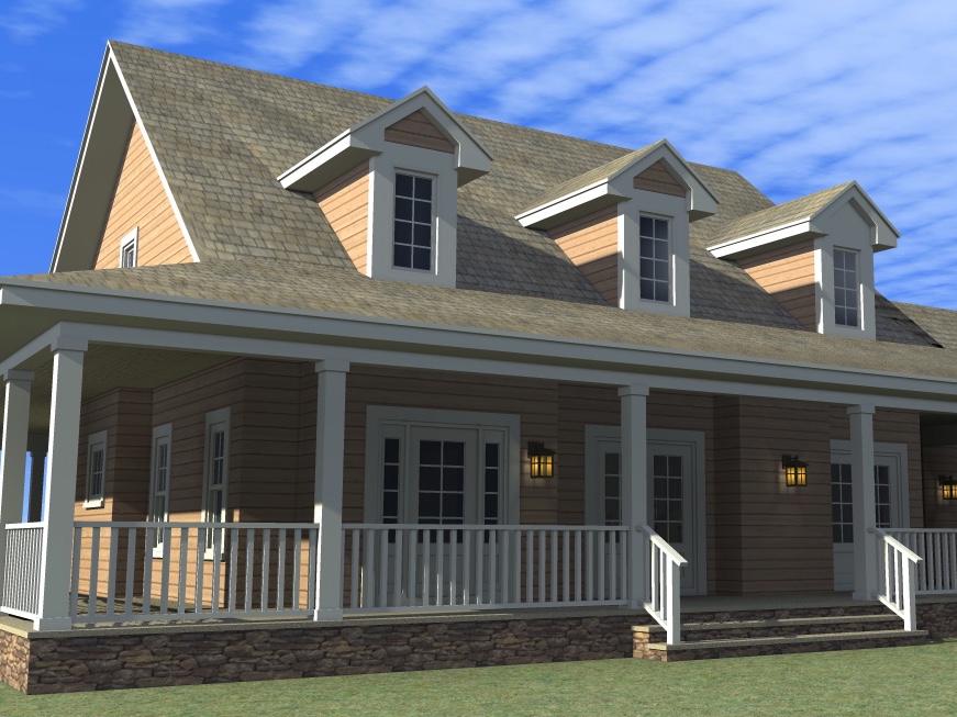 Home Plan Rear Elevation of this 4-Bedroom,2265 Sq Ft Plan -116-1001
