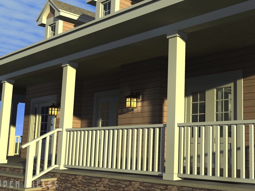 Home Plan Rear Elevation of this 4-Bedroom,2265 Sq Ft Plan -116-1001