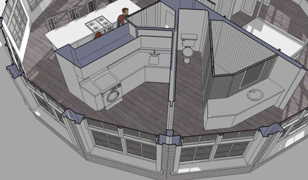 Kitchen of this 1-Bedroom, 1225 Sq Ft Plan - 116-1002