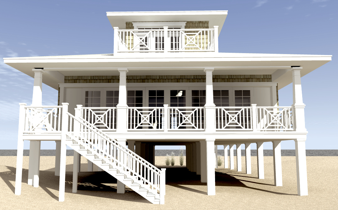 Home Plan Rear Elevation of this 3-Bedroom,2621 Sq Ft Plan -116-1003