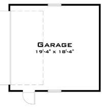 Floor Plan Garage of Bungalow Plan #116-1004