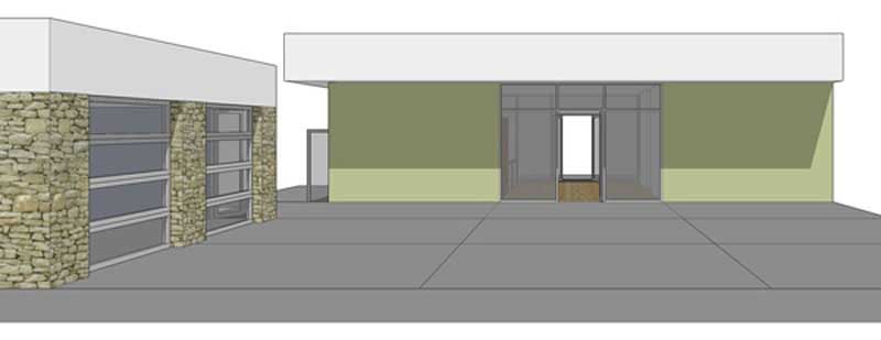 Home Plan Front Elevation of this 1-Bedroom,1345 Sq Ft Plan -116-1005