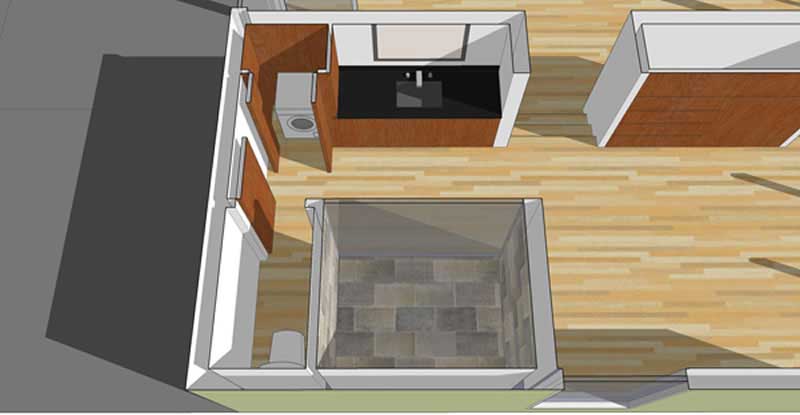 Floor Plan First Story of Modern Plan #116-1005