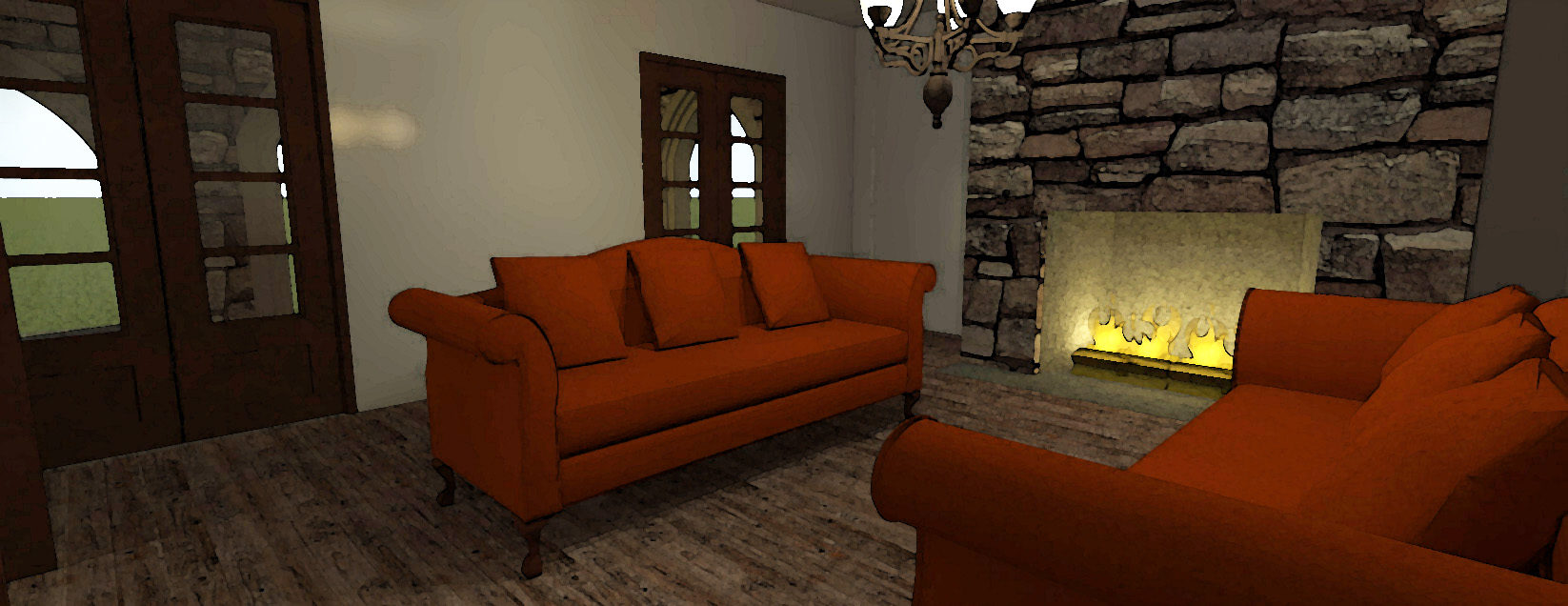 Living Room of this 5-Bedroom, 6974 Sq Ft Plan - 116-1010