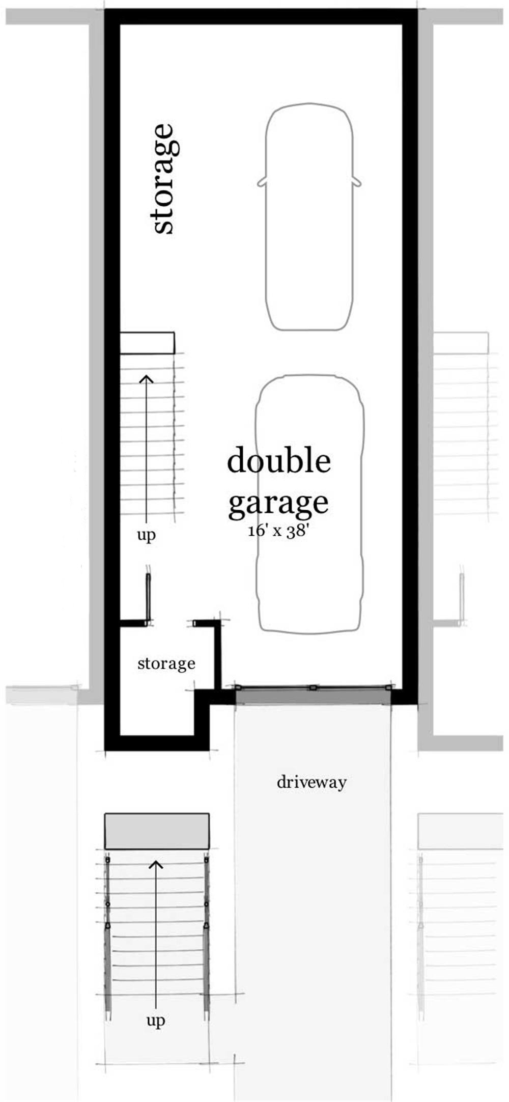 Floor Plan Basement of Modern Plan #116-1011