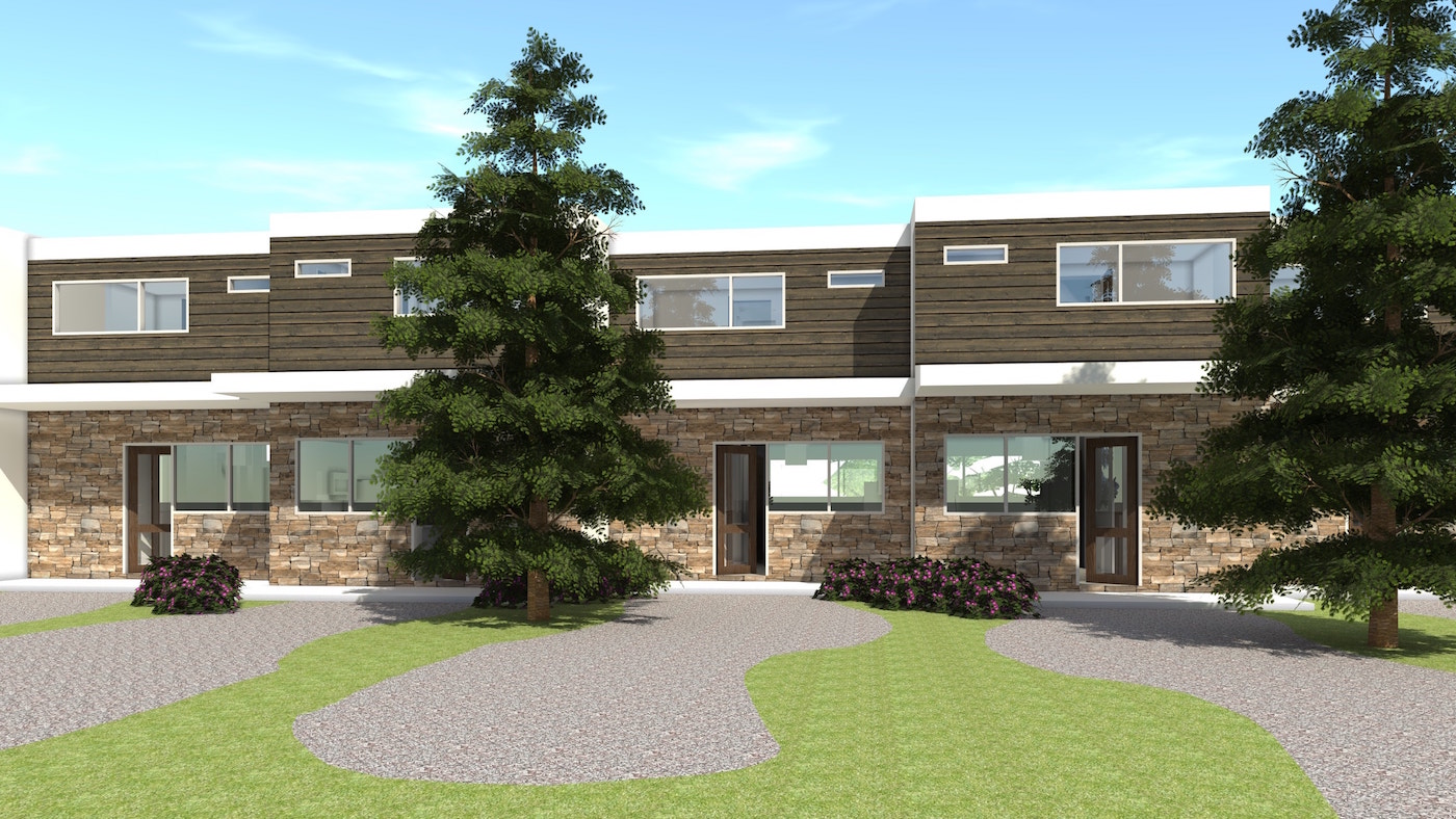 Home Plan Rear Elevation of this 2-Bedroom,1456 Sq Ft Plan -116-1011