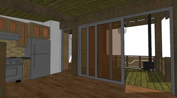 Kitchen of this 1-Bedroom, 456 Sq Ft Plan - 116-1013