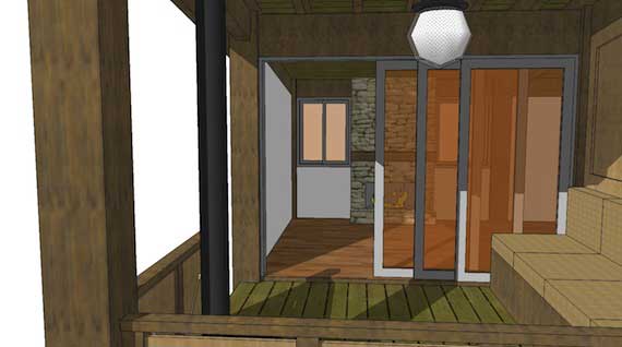 Porch of this 1-Bedroom, 456 Sq Ft Plan - 116-1013