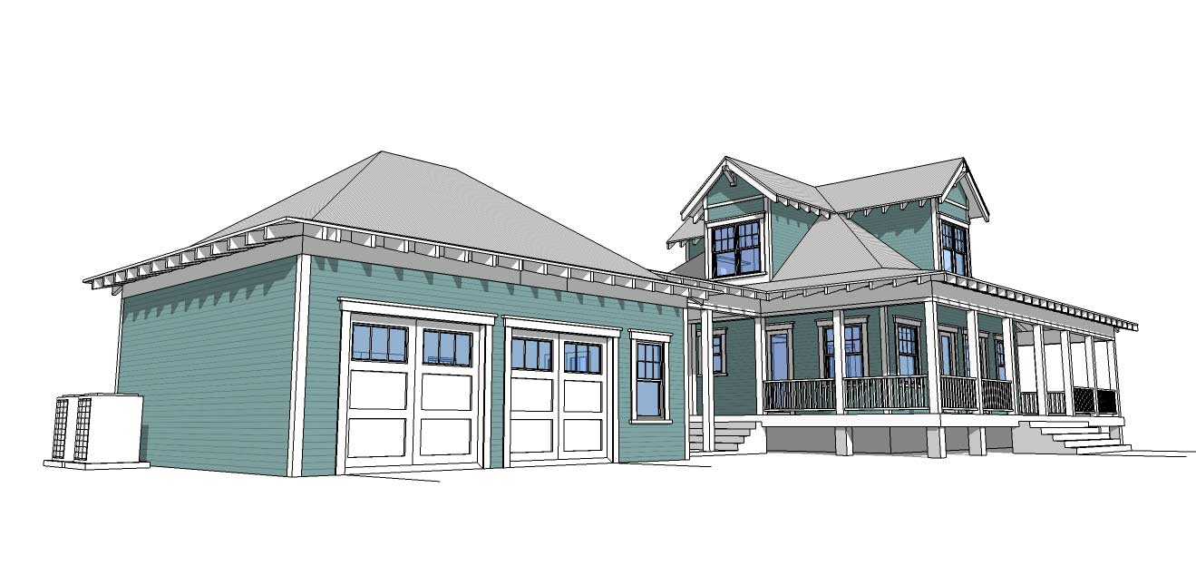 Side View of this 2-Bedroom, 1527 Sq Ft Plan - 116-1014