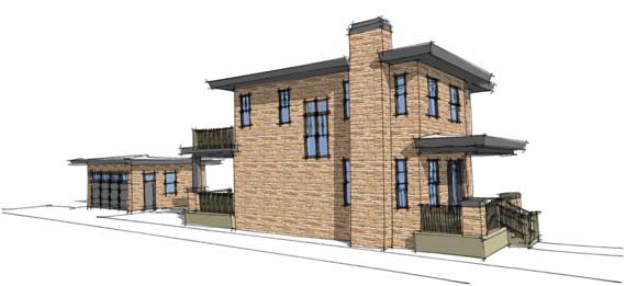 Home Plan Left Elevation of this 3-Bedroom,1586 Sq Ft Plan -116-1016