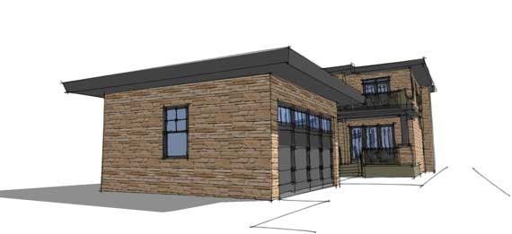 Home Plan Rear Elevation of this 3-Bedroom,1586 Sq Ft Plan -116-1016
