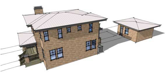 Rear View of this 3-Bedroom, 1586 Sq Ft Plan - 116-1016