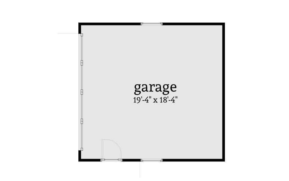 Floor Plan Garage of Modern Plan #116-1016