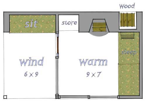 Floor Plan First Story of Modern Plan #116-1017