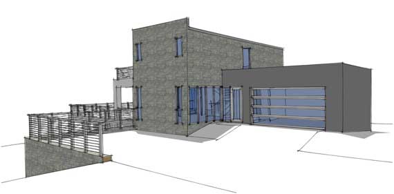 Home Plan Rear Elevation of this 4-Bedroom,3820 Sq Ft Plan -116-1020
