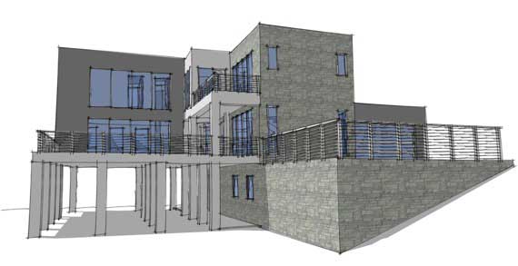 Side View of this 4-Bedroom, 3820 Sq Ft Plan - 116-1020
