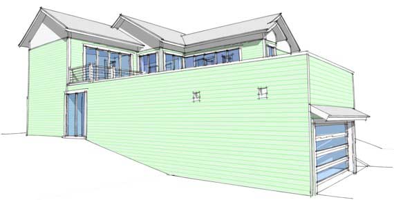 Home Plan Left Elevation of this 4-Bedroom,2592 Sq Ft Plan -116-1021