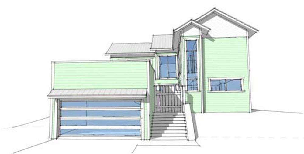 Front View of this 4-Bedroom, 2592 Sq Ft Plan - 116-1021