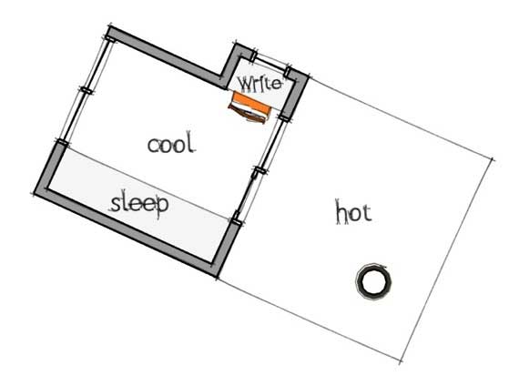 Floor Plan First Story of Modern Plan #116-1022