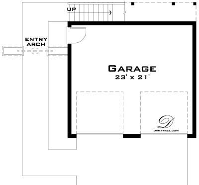Floor Plan First Story of Garage w/Apartments Plan #116-1027