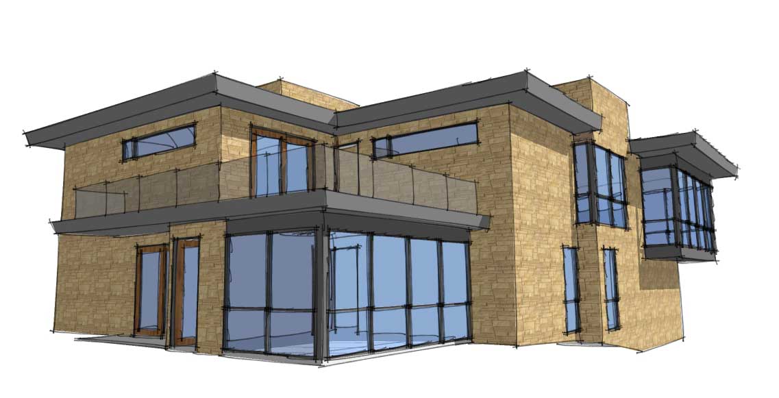 Home Plan Rear Elevation of this 4-Bedroom,3469 Sq Ft Plan -116-1028