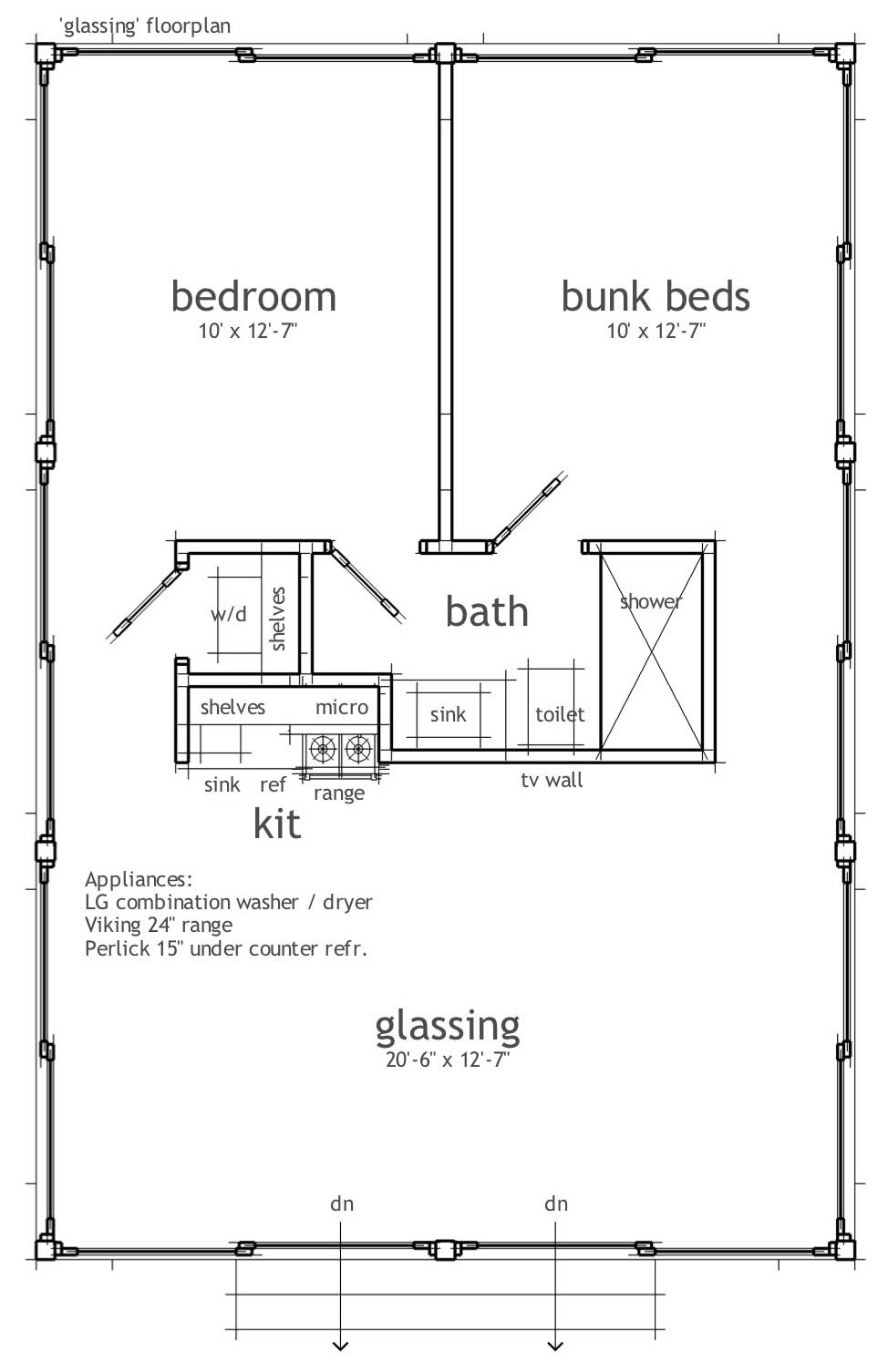 Floor Plan First Story of Modern Plan #116-1035