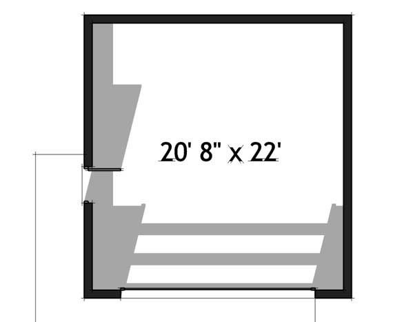 Floor Plan First Story of Craftsman Plan #116-1042