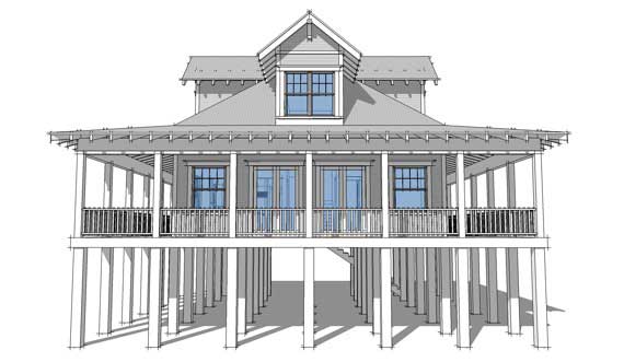 Home Plan Front Elevation of this 2-Bedroom,1527 Sq Ft Plan -116-1043