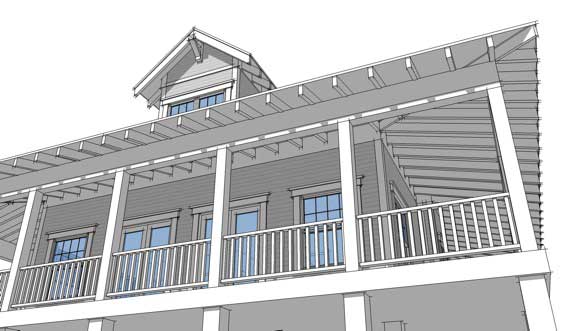 Porch of this 2-Bedroom, 1527 Sq Ft Plan - 116-1043