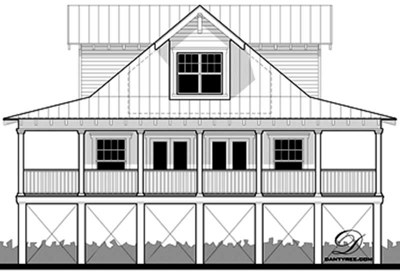 Side View of this 2-Bedroom, 1527 Sq Ft Plan - 116-1043
