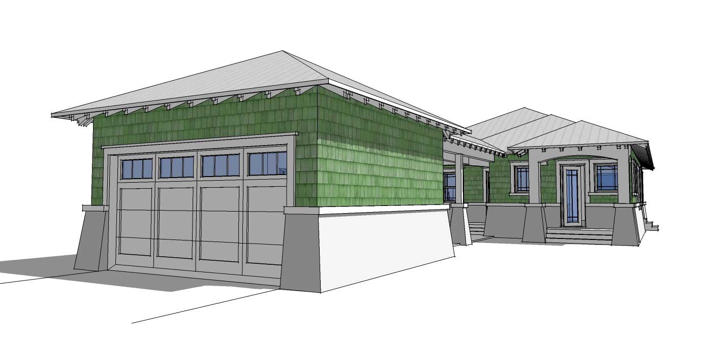 Rear View of this 3-Bedroom, 1474 Sq Ft Plan - 116-1051