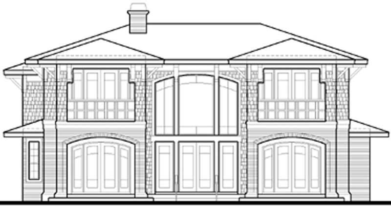 Front View of this 4-Bedroom, 4551 Sq Ft Plan - 116-1056