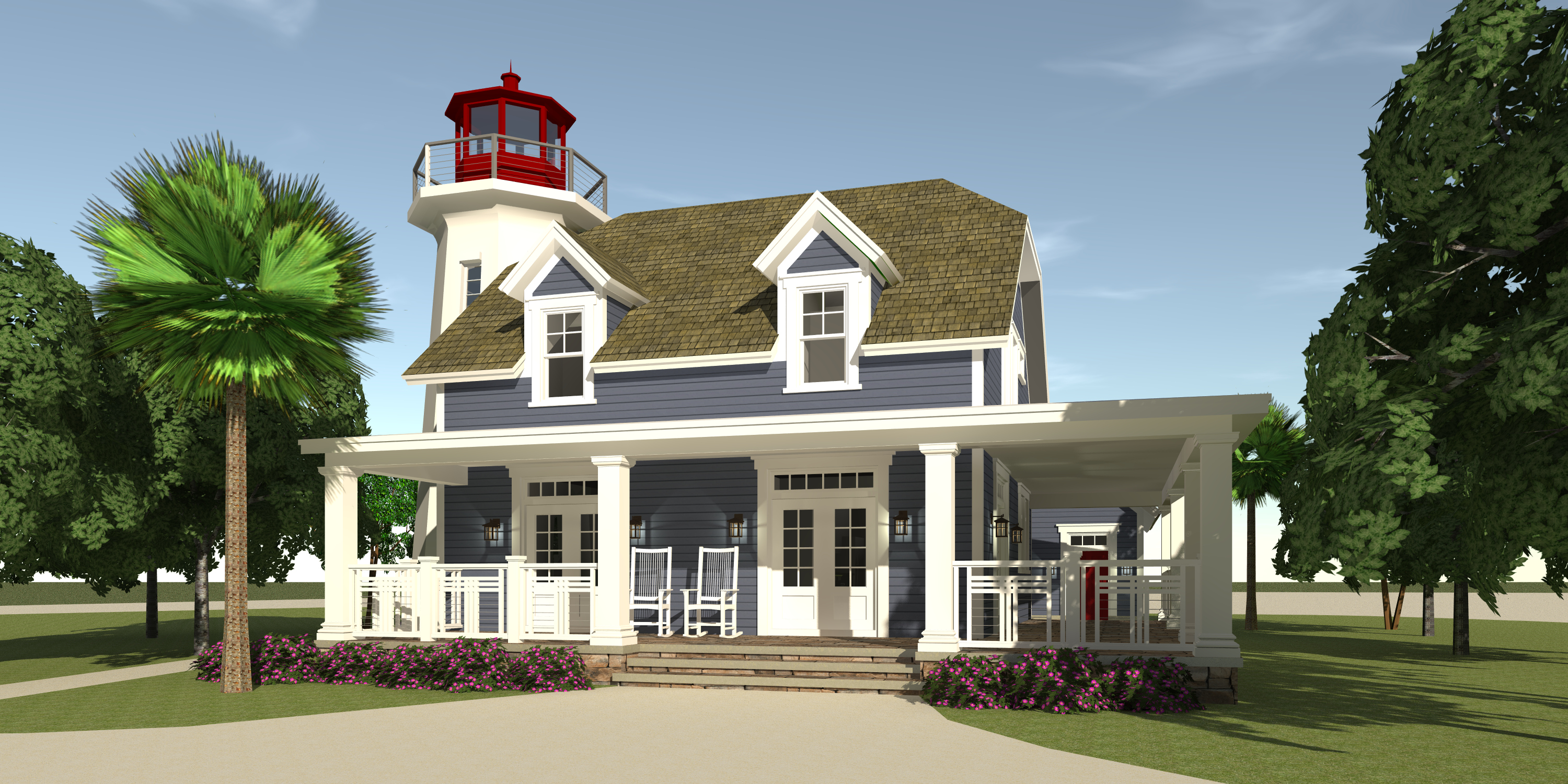 Home Plan Rear Elevation of this 3-Bedroom,2082 Sq Ft Plan -116-1073