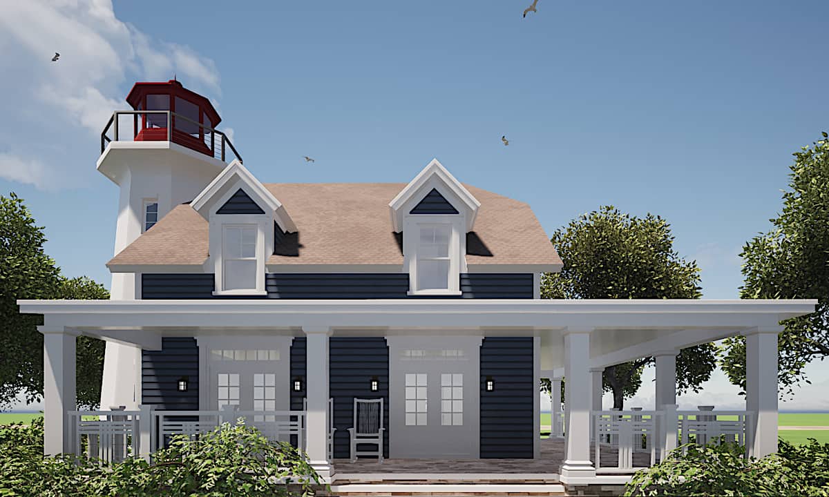Rear View of this 3-Bedroom, 2082 Sq Ft Plan - 116-1073