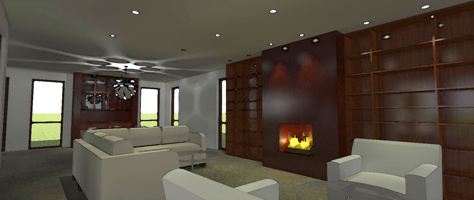 Living Room of this 4-Bedroom, 3100 Sq Ft Plan - 116-1078
