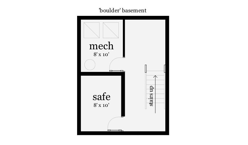 Floor Plan Basement of Modern Plan #116-1080