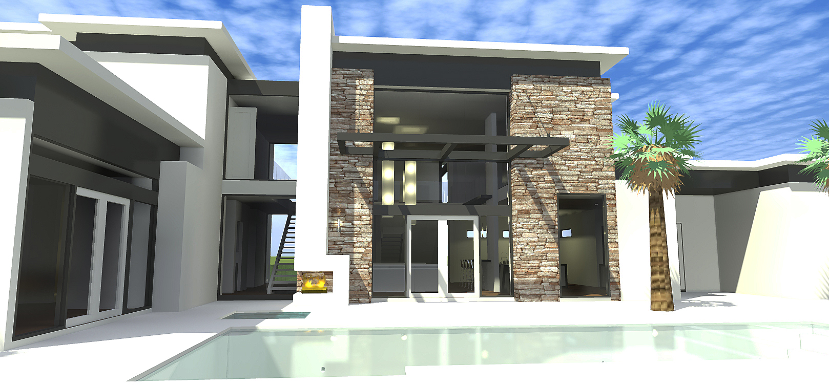 Home Plan Rear Elevation of this 4-Bedroom,3885 Sq Ft Plan -116-1080