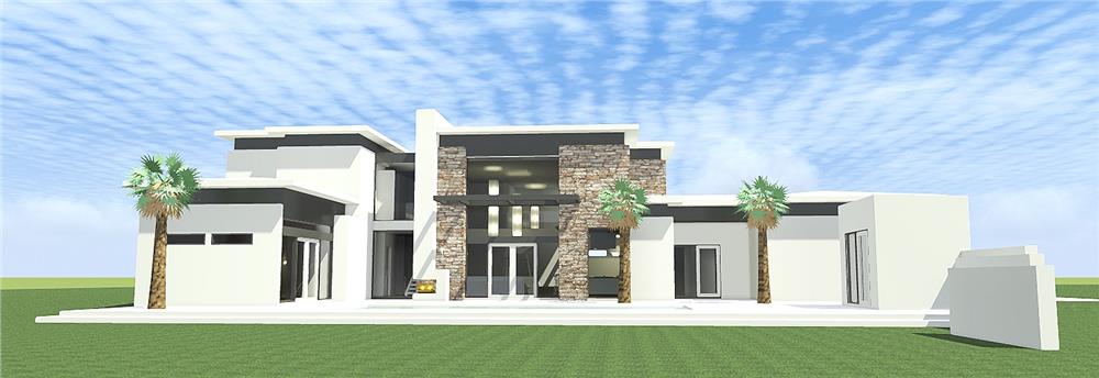 Front View of this 4-Bedroom, 3885 Sq Ft Plan - 116-1080