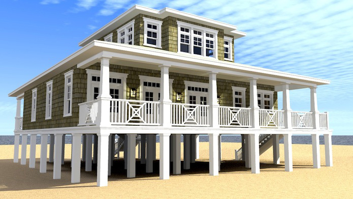 Home Plan Rear Elevation of this 2-Bedroom,2616 Sq Ft Plan -116-1086