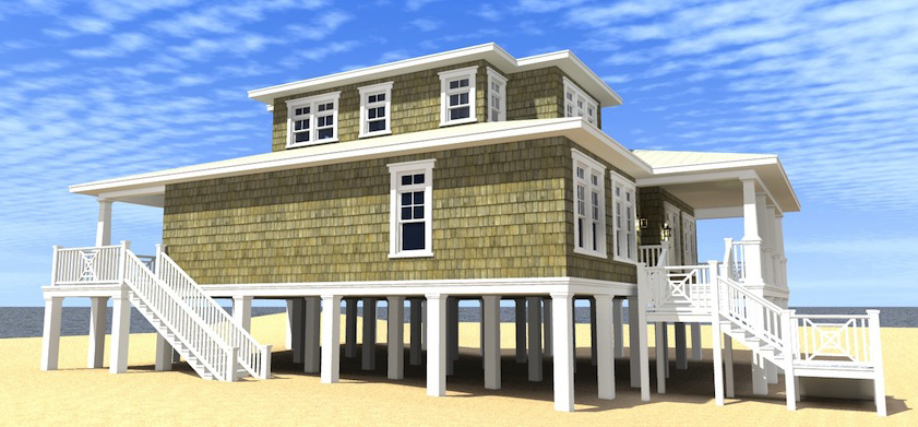Home Plan Left Elevation of this 2-Bedroom,2616 Sq Ft Plan -116-1086