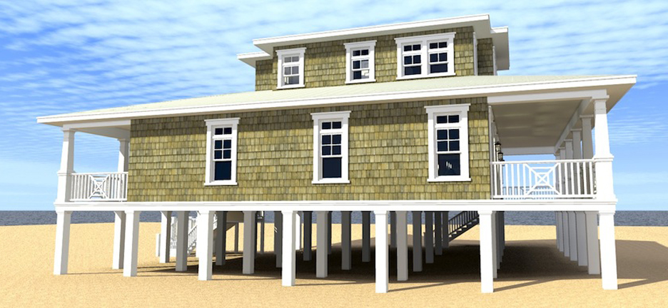 Home Plan Right Elevation of this 2-Bedroom,2616 Sq Ft Plan -116-1086