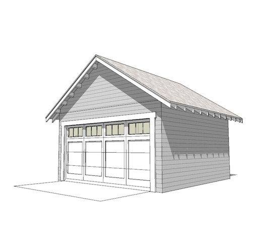 Floor Plan Garage of Farmhouse Plan #116-1088