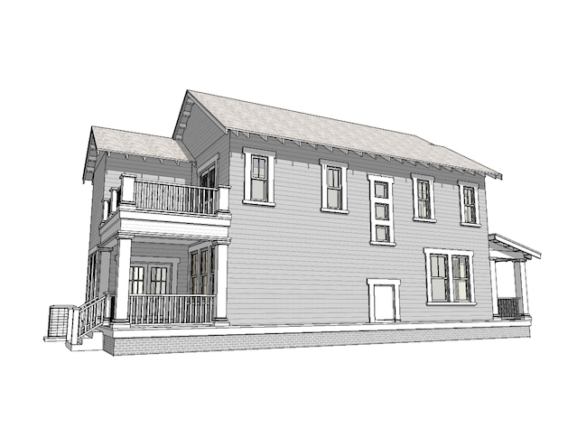 Home Plan Left Elevation of this 3-Bedroom,2080 Sq Ft Plan -116-1088