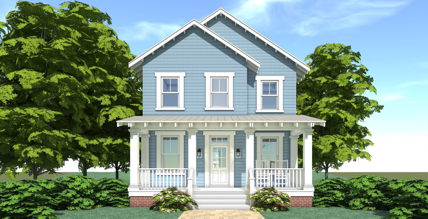 Front View of this 3-Bedroom, 2080 Sq Ft Plan - 116-1088