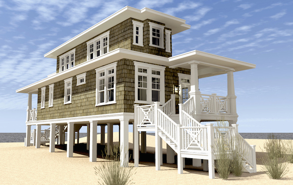 Home Plan Left Elevation of this 2-Bedroom,1283 Sq Ft Plan -116-1089