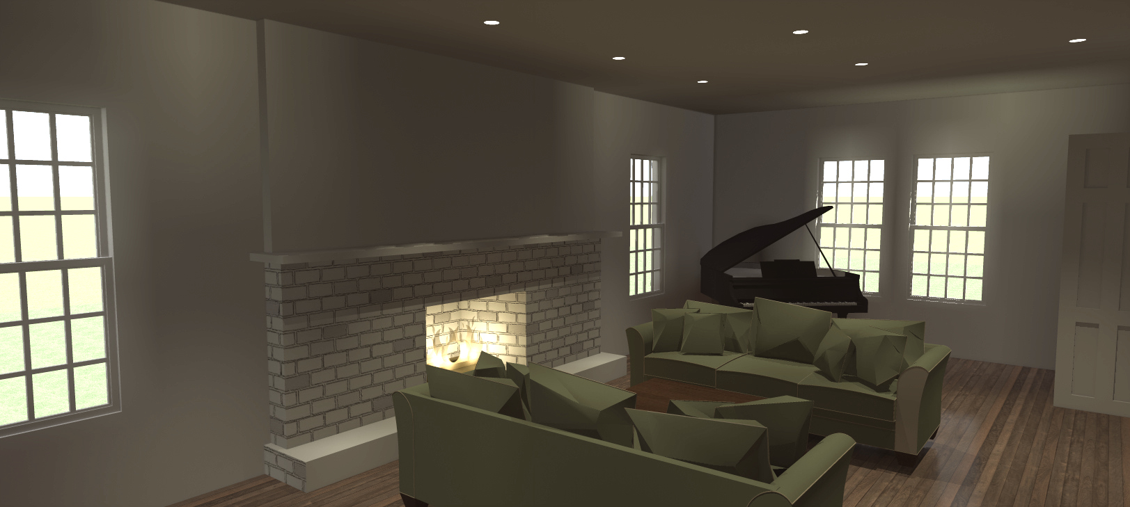 Living Room of this 4-Bedroom, 3722 Sq Ft Plan - 116-1090